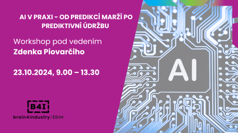 Workshop: AI v praxi – od predikcí marží po prediktivní údržbu a business aplikace