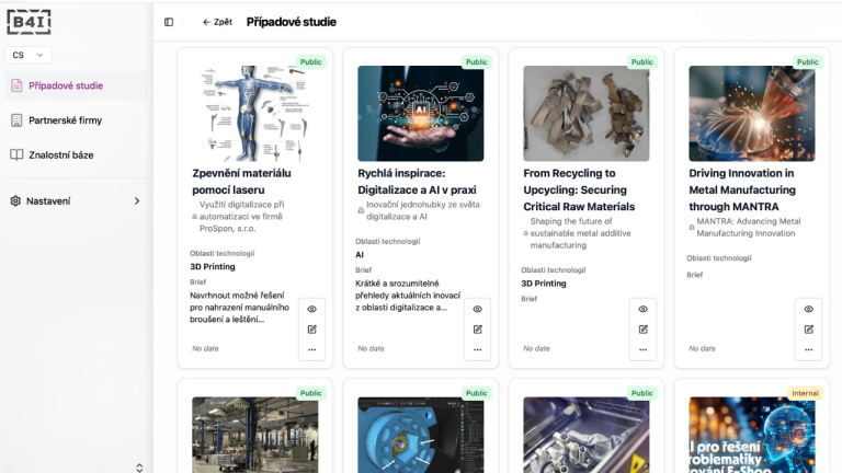 Všechny případové studie Brain4Industry na jednom místě – připojte se do našeho znalostního Marketplace
